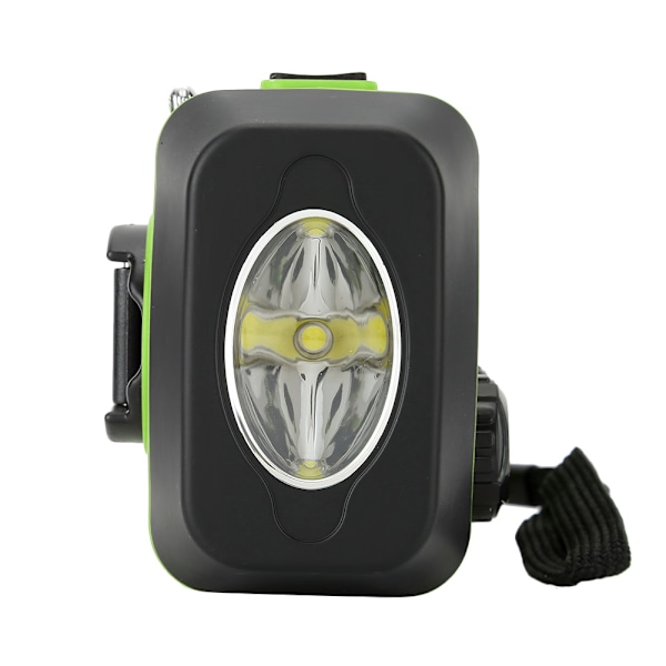 Handvevad FM Nödradiogrön Solcellsdriven Multifunktionell LED-ficklampa SOS-larm EU-frekvens