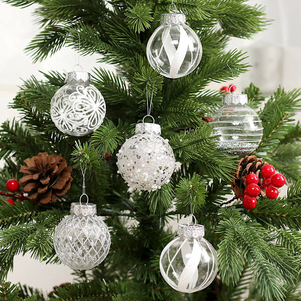 6cm Christmas Decorations, 25pcs Xmas Tree Hanging Ball Xmas
