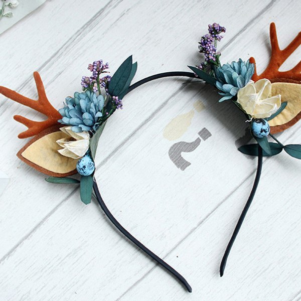 Christmas Reindeer Antlers Headband Hair Clips Hair Hoop Girl