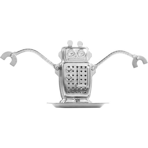 Rostfritt stål Robot Tea Infuser med bricka Tesked Te
