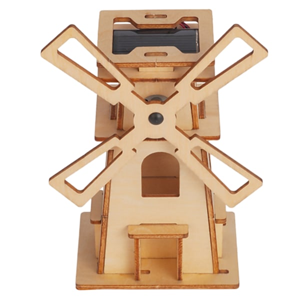 3D Trä Solcellsdriven Pussel Leksak DIY Träpussel Modell Byggsats för Barn