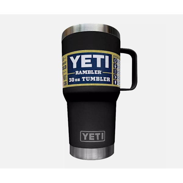 YETI Rambler med Handtag Resemugg 30oz Termisk Vakuum Isolerad ALLA FÄRGER