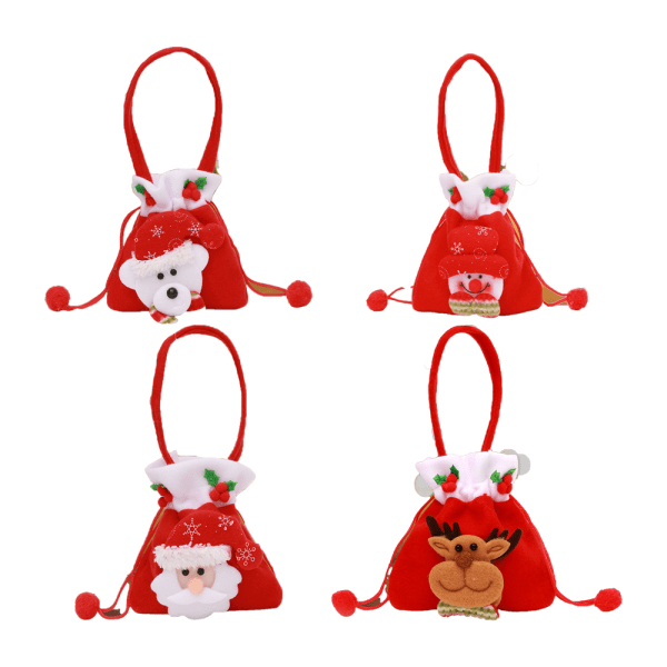 Christmas Bags Xmas Gift Drawstring Bag for Candy Apple Bags