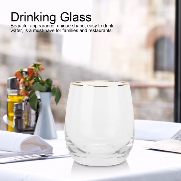 340 ml Vacker Form Vattenkopp Dricksglas för Hemma Kontor