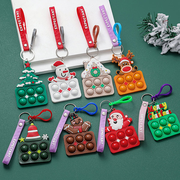Mini Keychain Toy, Christmas AmongToy ,Decompression and Anti
