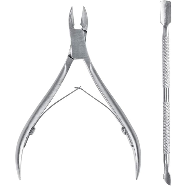 Cuticle Nipper and Pusher Set, Dead Skin Remover Cuticle Pusher