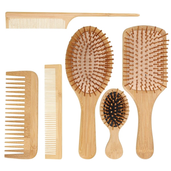 Bambupaddla hårborste och set Naturligt miljövänligt nr