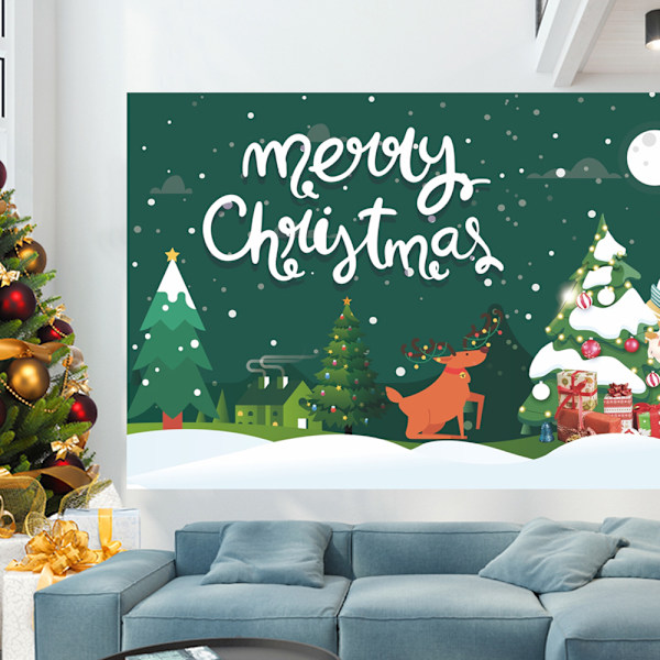 Christmas background banner, 100D polyester cloth scene