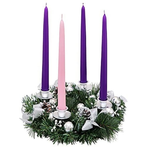 Silver Ribbon Christmas Advent Wreath - Advent Wreaths Season