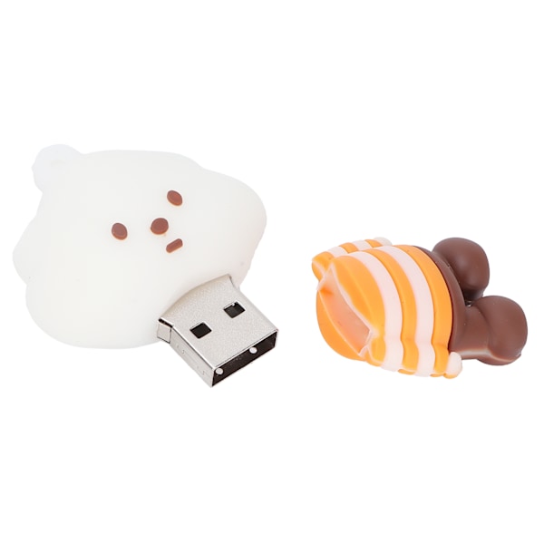Tecknad U Disk Björn Docka Utseende Höghastighets Masslagring Flash Drive Minnesenhet 128GB