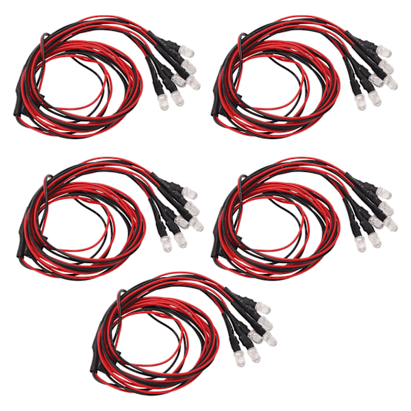 RC Bil LED Ljus Kit, Ideal Ersättning för 1/10 Skala Modeller Med Premium Material, Lätt Att Använda, Silver Metall Lampskärm för Autentiskt Utseende