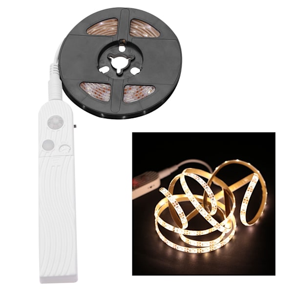 1m DC5V LED-ljusremsa PIR rörelsesensor lampa sträng för hemmet