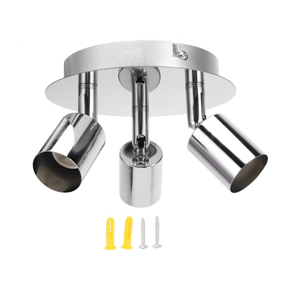 Lampfäste 3 Huvud Cirkelform Modern Enkel GU10 Bas Flexibel Rotation Ljusfäste för Sovrum 85‑265V