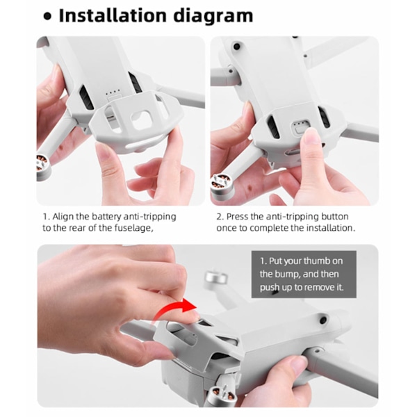 Drontillbehör, Äkta Del Snabb Installation Utsökt Utförande Mini 3 Pro Batterilås, Liten Lättviktig