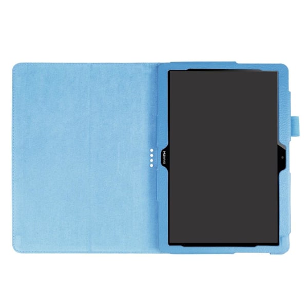 Huawei MediaPad T3 10 - Litchi läderfodral - Ljus Blå LightBlue Ljus Blå