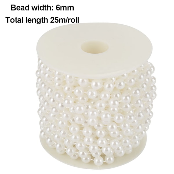 Craft String Pearls, Faux Pearl Garland Spool Roll Strand