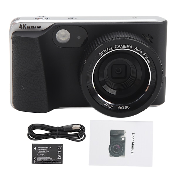 4K Digitalkamera för Fotografering Autofokus 48MP 18X Digital Zoom Vlog Vlogging Kamera