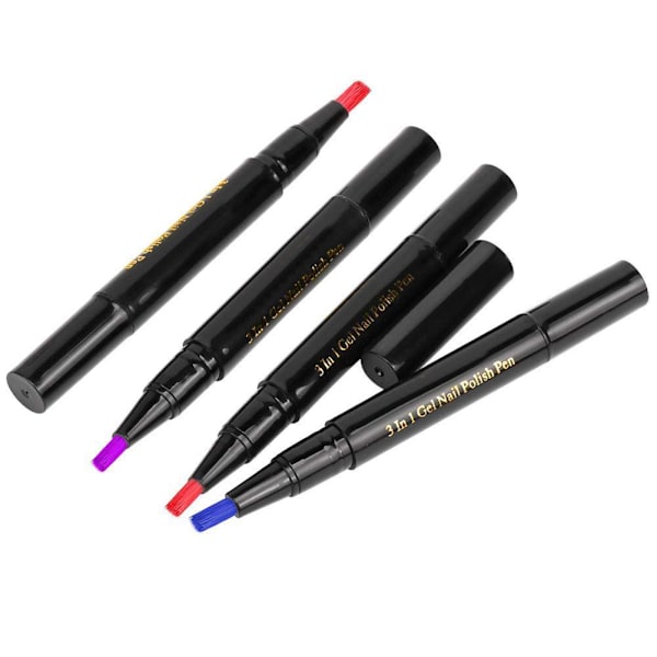 20 st/set Ett Steg Gel Nagellack Penna 3 i 1 Nagel Gel Målarpenna Nagelkonst Kit