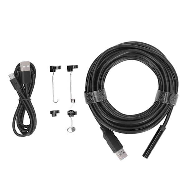 Endoskop 4,3 tum skärm 1080P HD Enkeltlins Boreskop IP67 Vattentät Kamera Avloppskamera med 8 LED-lampor 5m