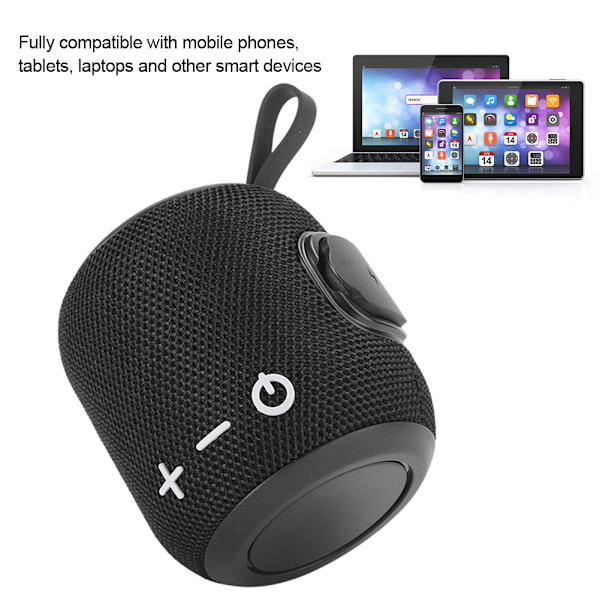 Mini Trådlös Bluetooth Högtalare Vattentät Portabel Ljudhögtalare Bluetooth 5.0 Svart
