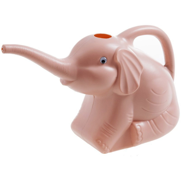 Vattenkanna i plast i form av en elefant för hem, trädgård och gräsmatta