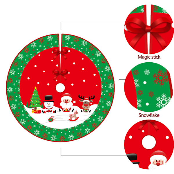 Merry Christmas Tree Skirt , Rustic Home Decorations New Year