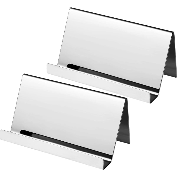 Visitkortshållare i rostfritt stål Desktop Card Display