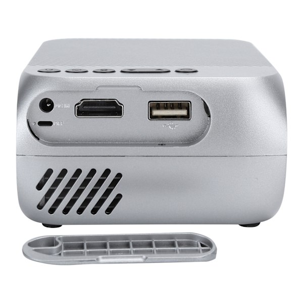 Mini Projektor Silver Micro Portabel 1080P LED Multifunktion för Hemmabio 100-240V (AU-kontakt)