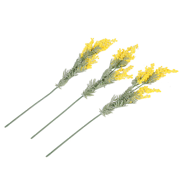 3 st konstgjorda gula blommor heminredning nålblomma