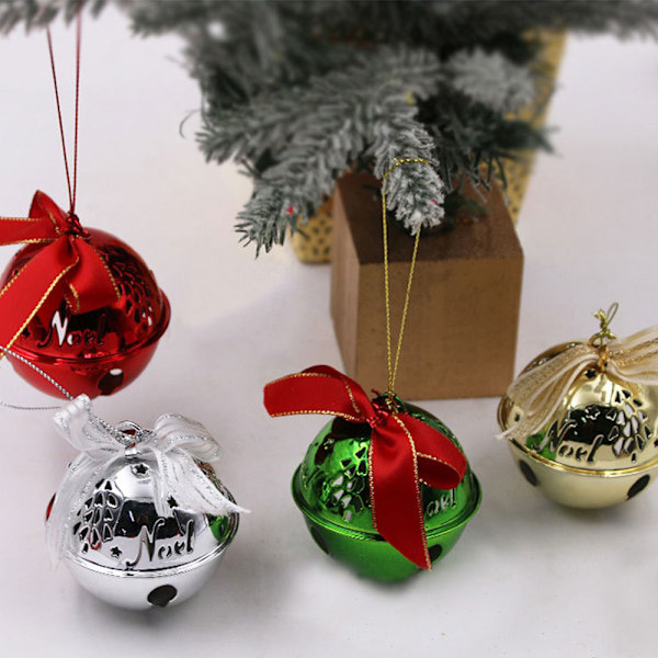 8 PCs Decorative Round Bells - Metal Jingle Bells for Party,