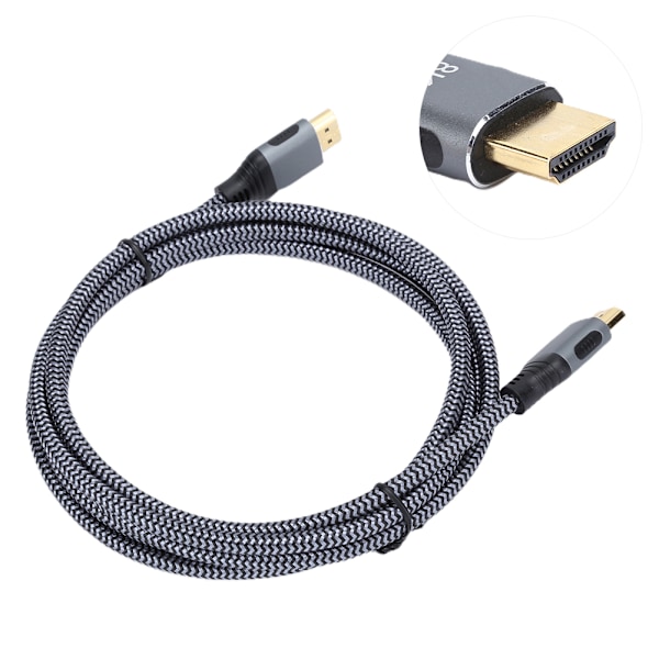 F0401&#8209;2 HDMI 8K@60Hz HDMI Anslutningskabel 2m/6.6ft Lång Anti&#8209;EMI för TV Dator