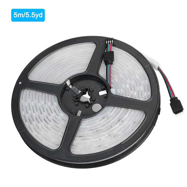 5M 12V solcellsdriven vattentät RGB LED-remsa