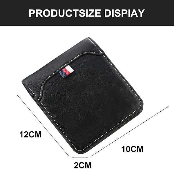Kort plånbok för män, multikort, tre fack, zero wallet, ungdom