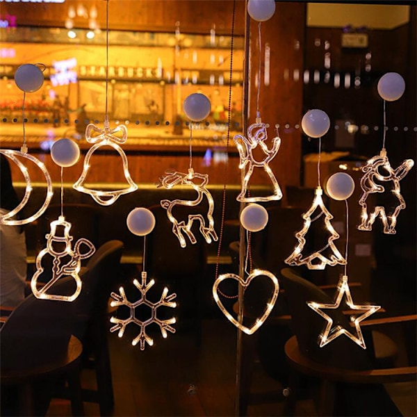 Christmas Window Decoration Lights, Sucker Window Hanging