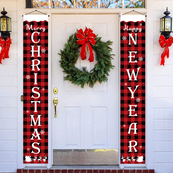Christmas activities decoration, couplets hanging flags curtain