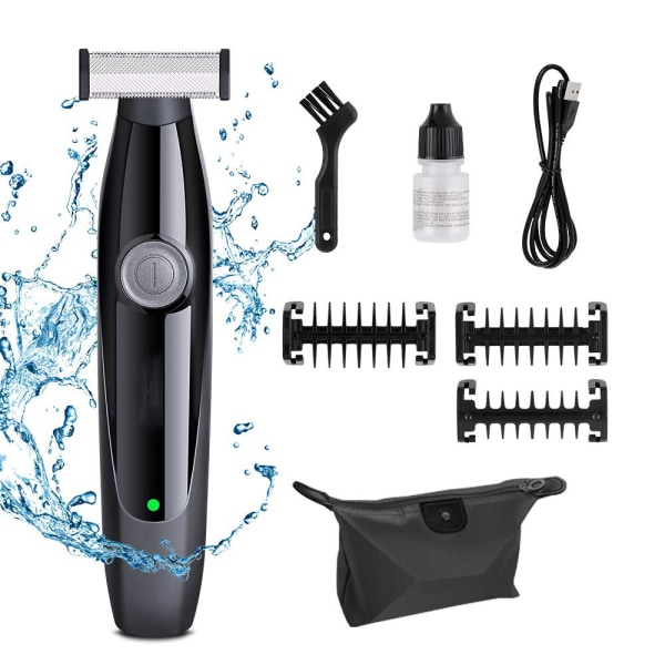 Elektrisk trimmer och rakapparat för män, IPX7 vattentät våt och torr