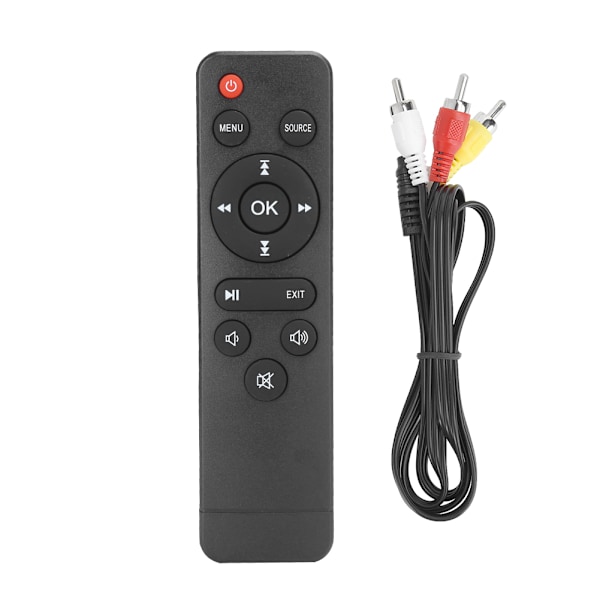 1080p Full High Definition Portabel Mini Projektor Smart Hemmabio Svart Vit 100‑240V UK-kontakt