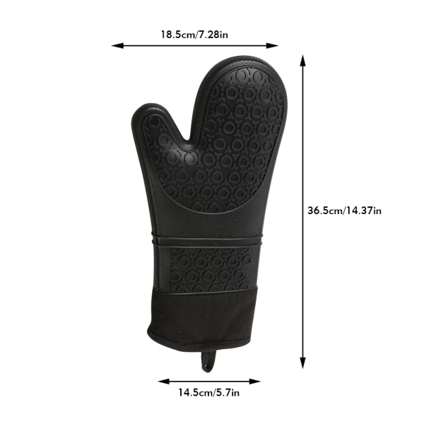 1PC Silikonugnshandskar halkfria texturerade vantar förtjockad värme