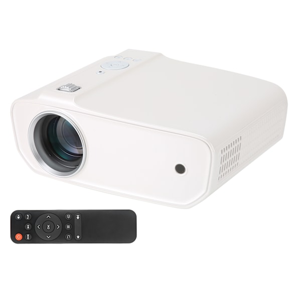 Mini Projektor Full HD 1080P LED Portabel Pärlvit Hemmakontor Projektionsutrustning UK-kontakt