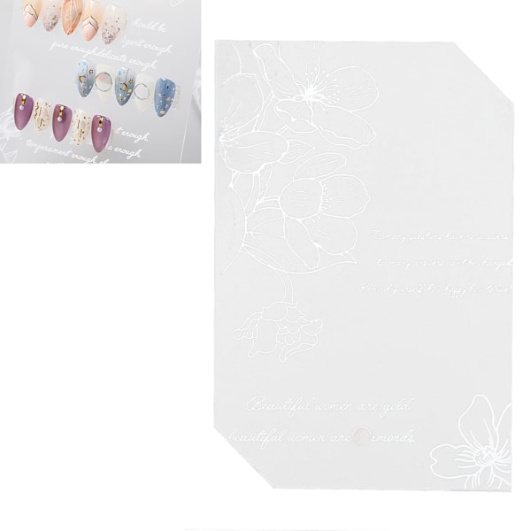 Matt Akryl Nagelkonst Arbetsgel Polish Display Board Nagel Tipp Visningsställ Hållare