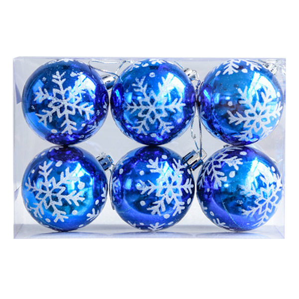 6 cm Christmas Snowflake Plastic Hanging Ball Pendant Snowflake