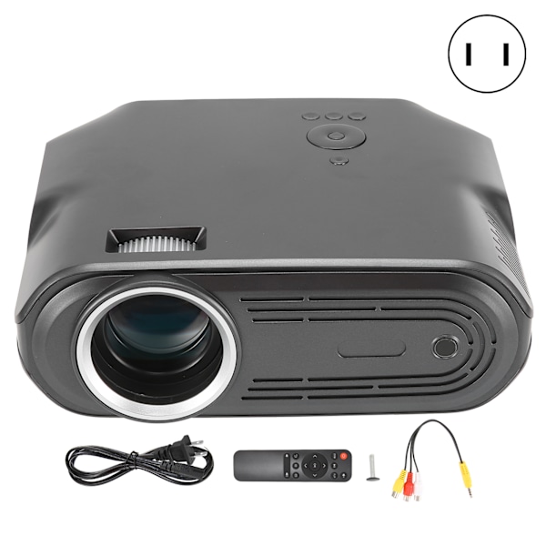 Mini Projektor Pärlgrå U70 Hemprojektor Stödjer 1080P Uppspelning för Filmer PC TV Spänning 100‑240VUS Kontakt