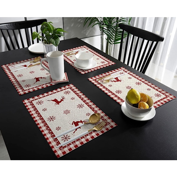 Placemats for Dining Table,Heat Insulation Washable Table Mats