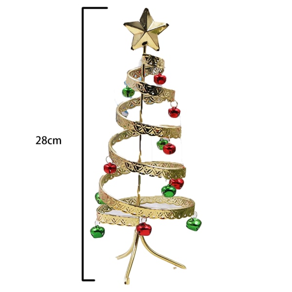 Tabletop Spiral Gems Christmas Tree - metal Table Top Tree -