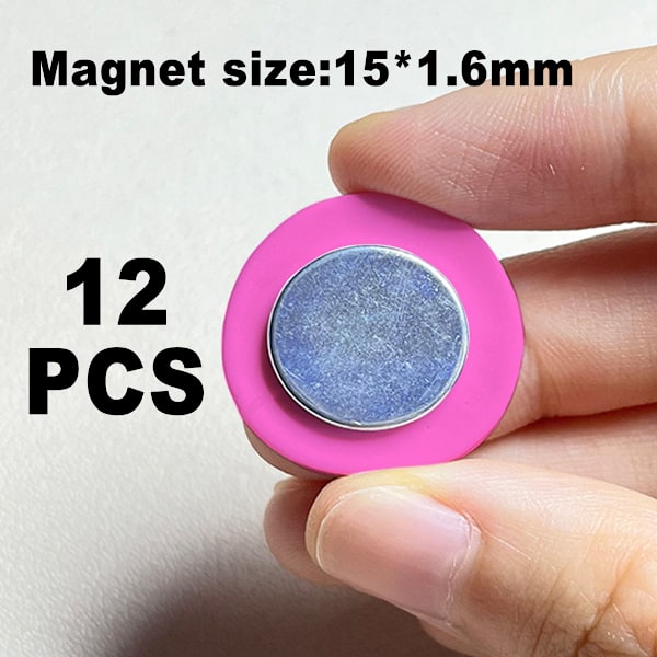 12 st Kylskåpsmagneter Söta Kylskåpsmagneter, Färgglada Magneter för Dekorativa Magneter med Hartsleende för Klassrum Kök Kontor Style 2