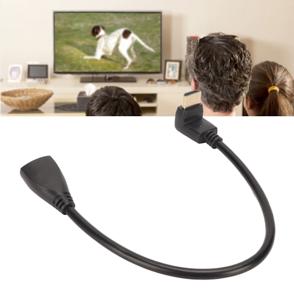 HD Multimedia Interface Förlängningskabel 90 Graders Vinkel TYP A Hane till TYP A Hona 1TF 3D 4K HDTV Splitter Switch
