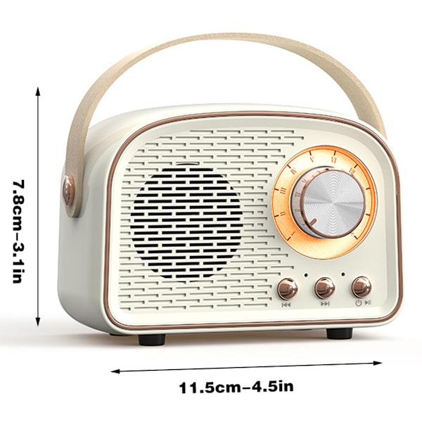 Retro Bluetooth-högtalare, trådlös vintage-högtalare, utomhus