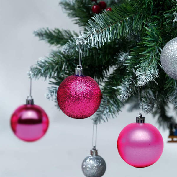 24 Pack Christmas Ball Ornaments 40mm Shatterproof Colorful