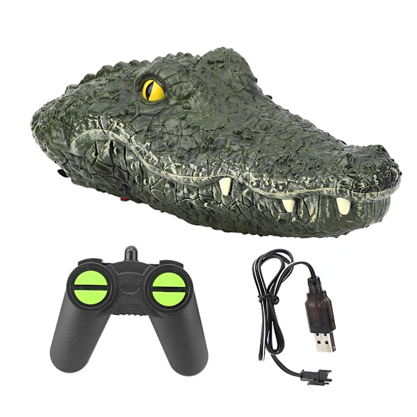 Defensiv Funktion Alligatorhuvud Båt, Hög Simulationsdesign för Kvalitetsmaterial Naturlig Resin och Trädgårdsdammsskydd