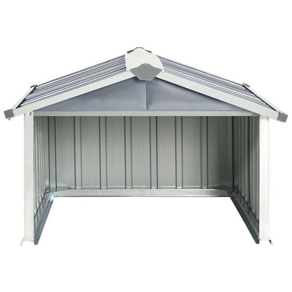 vidaXL Skjul för robotgräsklippare 92x97x63 cm galvaniserat stål grå grå